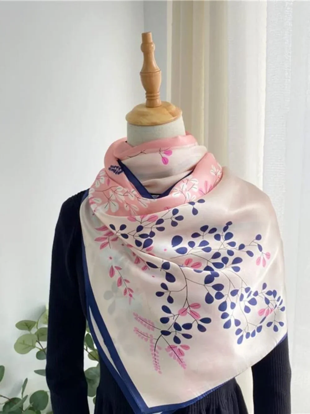100% Mulberry Silk Long Scarf Women Oblong Shawl Wrap Neck Headscarf Gift